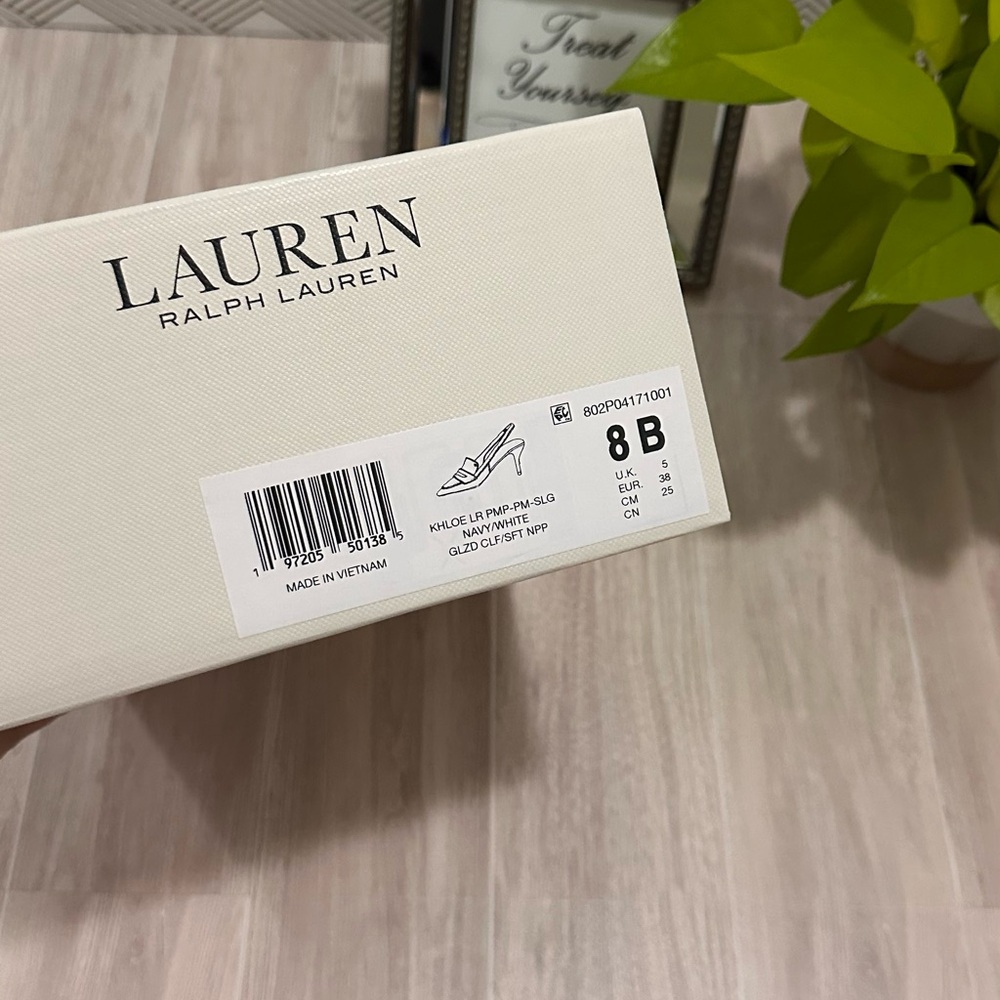NIB Ralph Lauren Khloe Leather Slingback Loafer Pumps - Picture 8 of 9